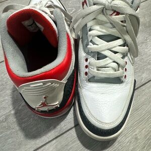 Retro White and Red Sneakers